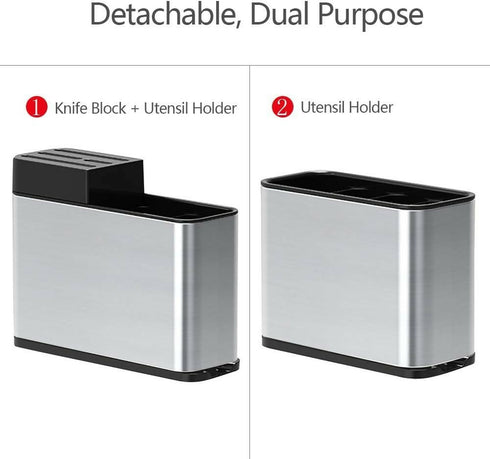 Kitchen Utensil Holder Knife Block with Drainboard