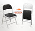 2 Pack Folding Chairs with Padded Cushion - black