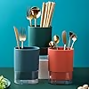 Knife Storage Block, Knife Organizer Multifunctional Utensil Rack Chopsticks Drainage Box Storage Box Spoon Fork Cutlery Drainage Kitchen Organization Rack Kitchen Knife Holder for Kitchen Counter