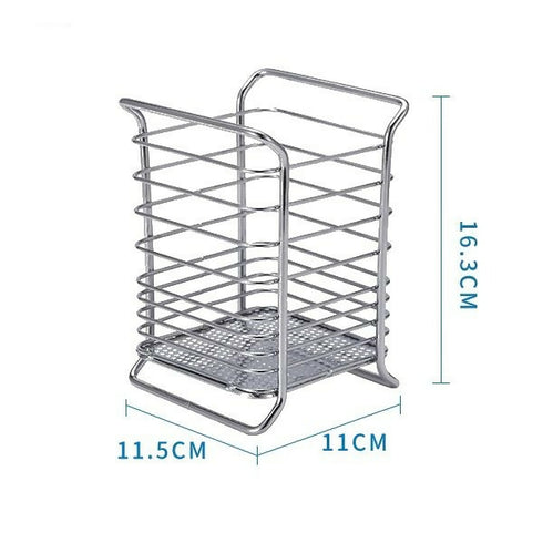 Square Shape Stainless Steel Cutlery Holder