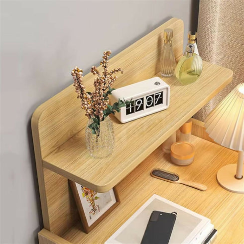 Wooden Counter Side Table with Drawer-70cm Bedside Pedestal Stand-FU7015