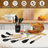 12-Piece Non-Stick Silicone Kitchenware Set With Wooden Handle Cooking Utensils for Storage Barrel