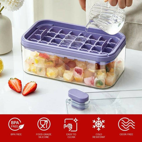 Ice Cube Tray With Quick Release Press The Ice Grid