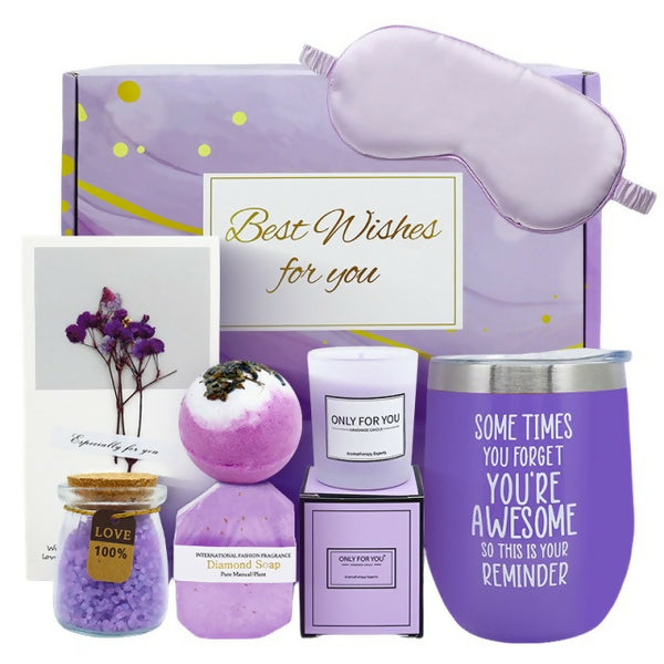 Relaxation Spa Gift Set 8 Pcs for Women Includes Eye Mask Vacuum Cup Soap
