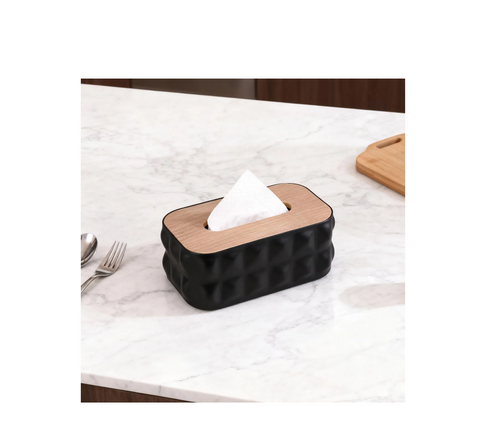 Napkin Holder Creative Decor Tissue Box Cover For Black
