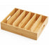 Adjustable Dividers Bamboo Drawer Organizer Tray for Kitchen/Room
