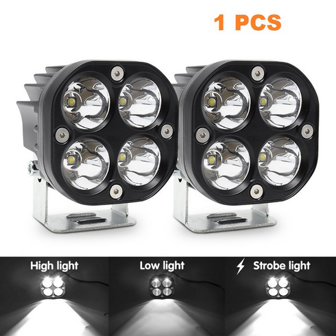 Set of 2 LED Square High-Performance Driving Light Spotlights