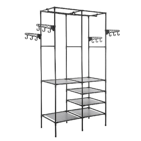 Metal Garment Rack, Tidy Rail Clothing Hanging Rack Coat Shelf Clothing Organizer Stand