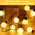 LED Round 10 White Color Bulb String Light Warm White 5M