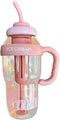 1200ml Cute Water Bottle with Straw for Milk, Juice, Tea, Coffee, and Beverages