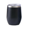 Vacuum Double Wall Mug Cute Egg Shaped Coffee Beer Wine Tumbler with Lid - Black