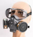 Gas Mask with Integrated Goggles
