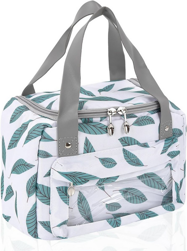 Insulated Thermal Breakfast Lunch Bag - Forest Leaves