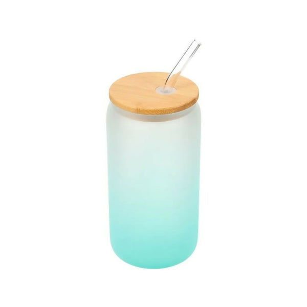 Multi-Functional Glass Cup With Bamboo Lid And Straw