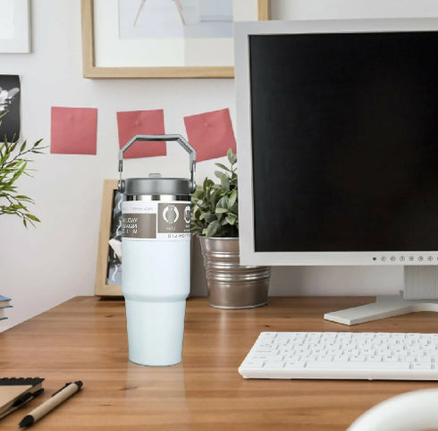 Water Bottle Thermal Beverage Flask-White