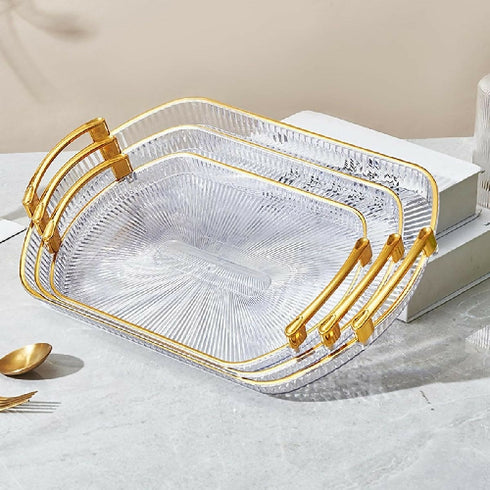 Polished 3 In 1 Luxury Acrylic Serving Tray