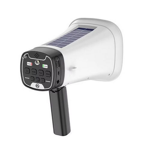 Solar-Powered Megaphone Speaker Portable Wireless BT PA Bullhorn Outdoor Recording Speaker
