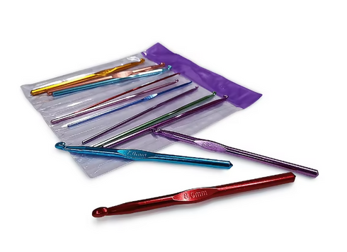 Charm key DIY Aluminum Crochet Set Needles Sewing Kit Tools Crochet Hook Set