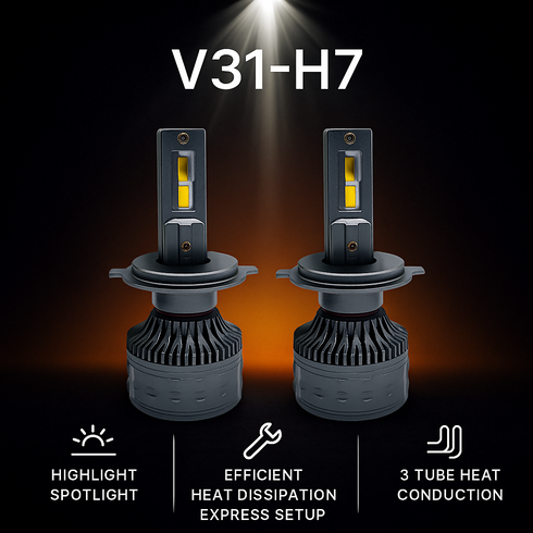 2 Pieces V31 H7 LED Headlights
