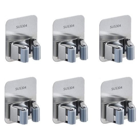 6-Pack Mop and Broom Holder Wall Mount