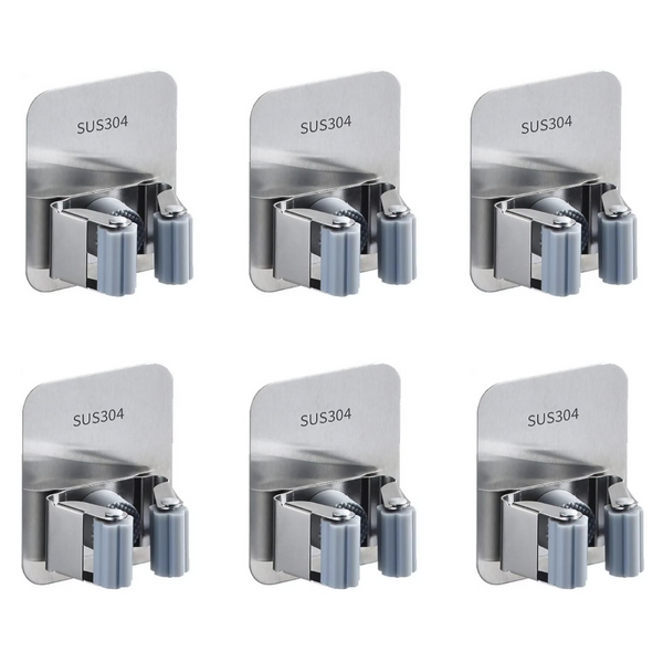 6-Pack Mop and Broom Holder Wall Mount