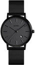Womens Watches Black Slim Thin Luxury Dress Stainless Steel Mesh Watches