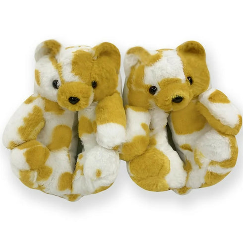 Cute Unisex Teddy Bear Plush Slippers