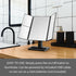 Elements Tri Fold LED Vanity Mirror, 3 Magnifications and Dimmable LED Lights, Black