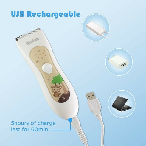 Toddler & Kids Waterproof Rechargeable Hair Clippers with Accessories