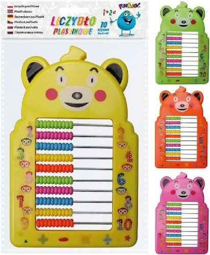 Plastic Counting Wheel 10 Rows Teddy Bear Titanium-Pink