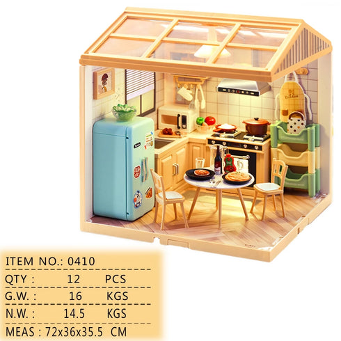 Kids Educational Toys 3D Building Blocks DIY Assembled Handmade Hut