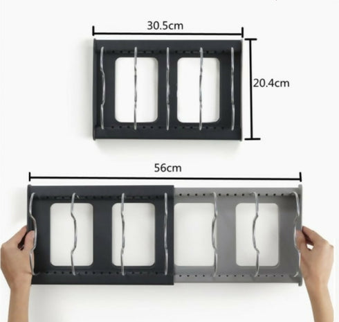 10 Adjustable Compartments Pot and Pan Organizer