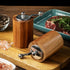 Hand Cranked Pepper Grinder, Portable Kitchen Solid Wood Grinder