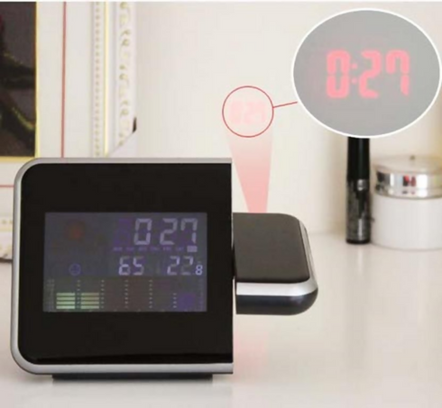 Digital LCD Alarm Clock Weather Station Projection Calenda