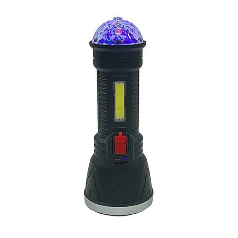 Rotating Color LED Light COB Side Light Rechargeable Emergency Flashlight