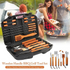18-Piece Stainless-Steel BBQ Set with Carrying Case