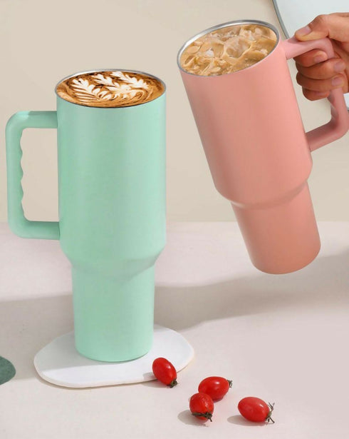 40oz Flask with Handle & Straw