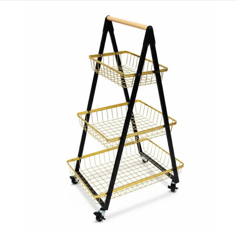 Multi Function Mobile 3 Layer Storage Rack -49x33x81cm