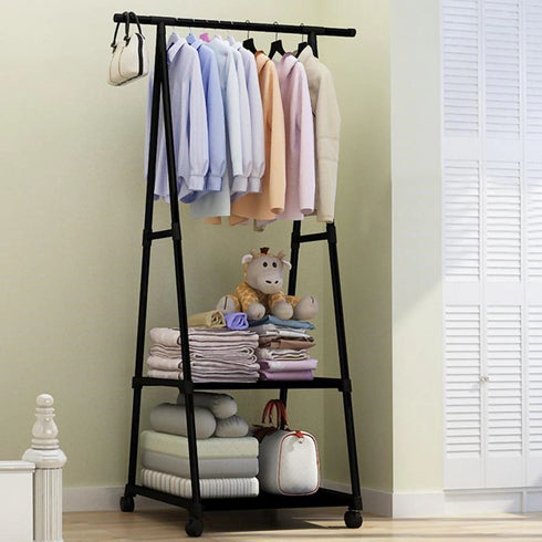 Triangle Clothes Rack -Moveable - Black