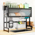 3 Tier Over The Sink Dish Rack with Cover for for Dishes, Glasses, Bowls and Cutlery, Dish Drainers.