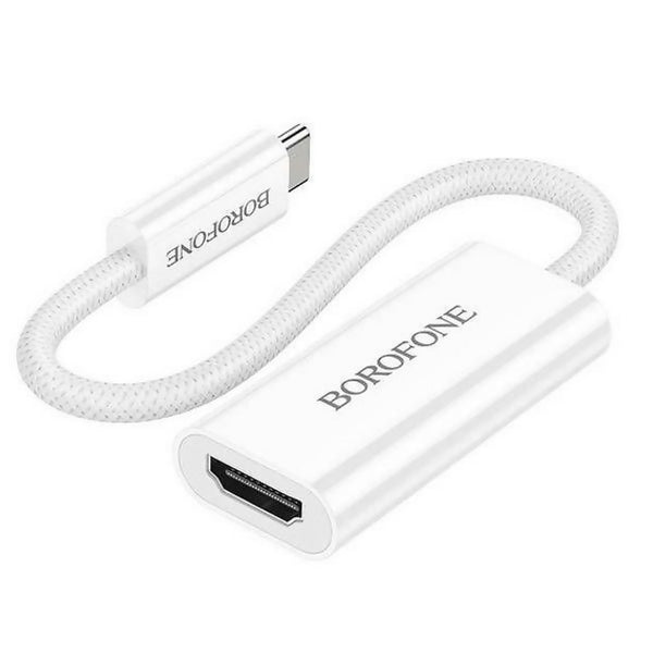 Adapter Borofone DH11 Type-C to HDTV female, 15 cm, White