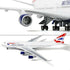 1/160 Large Scale Compatible for Boeing 747 British Airplane Model 18-inch LResin Airplane Model with Stand for Adult Aviation Enthusiasts Gifts or Display Decorations