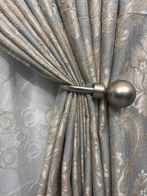 Curtain Tiebacks Matt Silver Ball