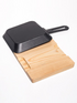 Square Cast Iron Sear and Serve Skillet and Wooden Serving Board - 1 Pack
