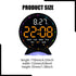 Digital Alarm Clock with Adjustable Time, Black and Orange