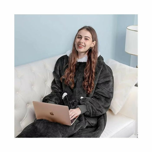 Hoodie Blanket Extra Long Sherpa Oversized Hoodie
