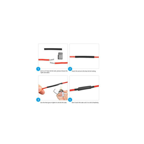 10Pcs Heat Shrink Tubing 12mm x 12cm