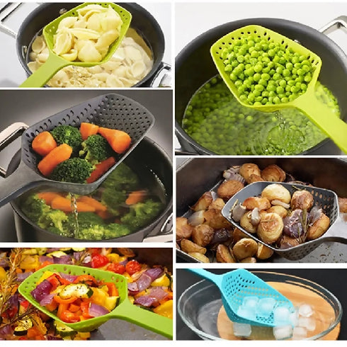 Large Plastic Colander Strainer Kitchen Tools Soup Filter Pasta Strainers