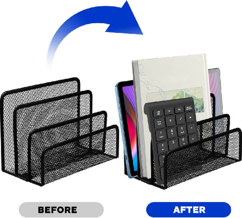 Modern Mesh Desktop Stationary and Book Organizer Set