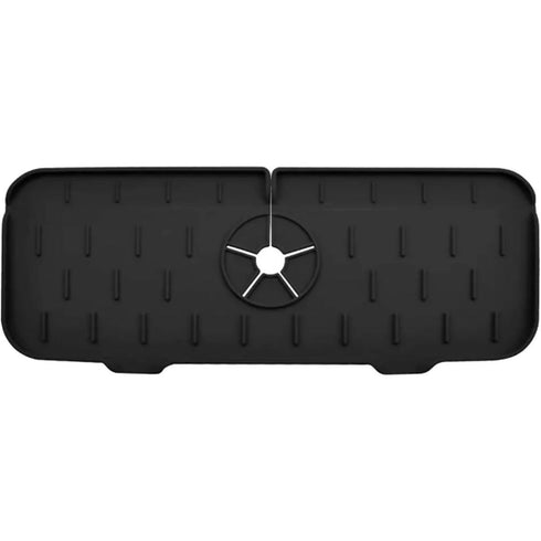 Silicone Sink Faucet Splash Guard Mat - Black